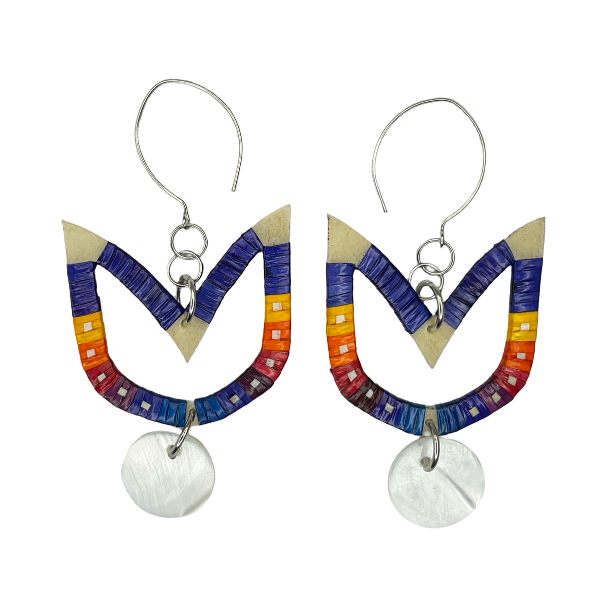 JRC Quill Floral & Nacre Earrings
