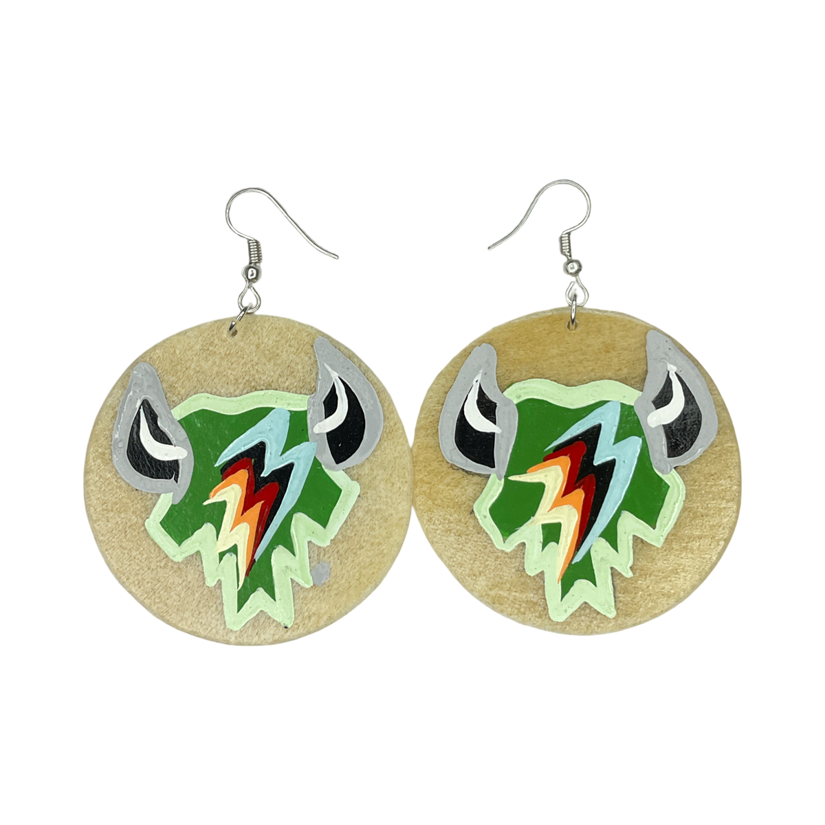 STB Skull Parfleche Earrings