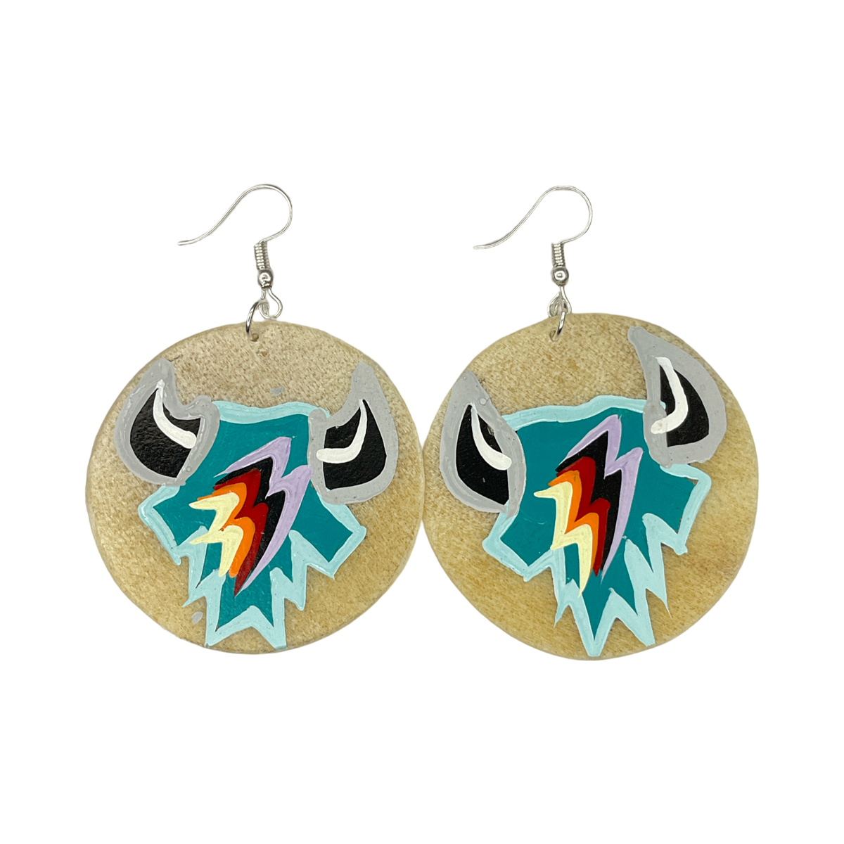 STB Skull Parfleche Earrings