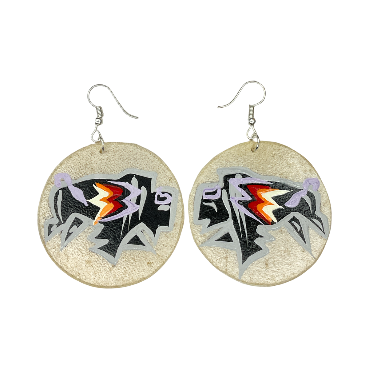 STB Buffalo Parfleche Earrings