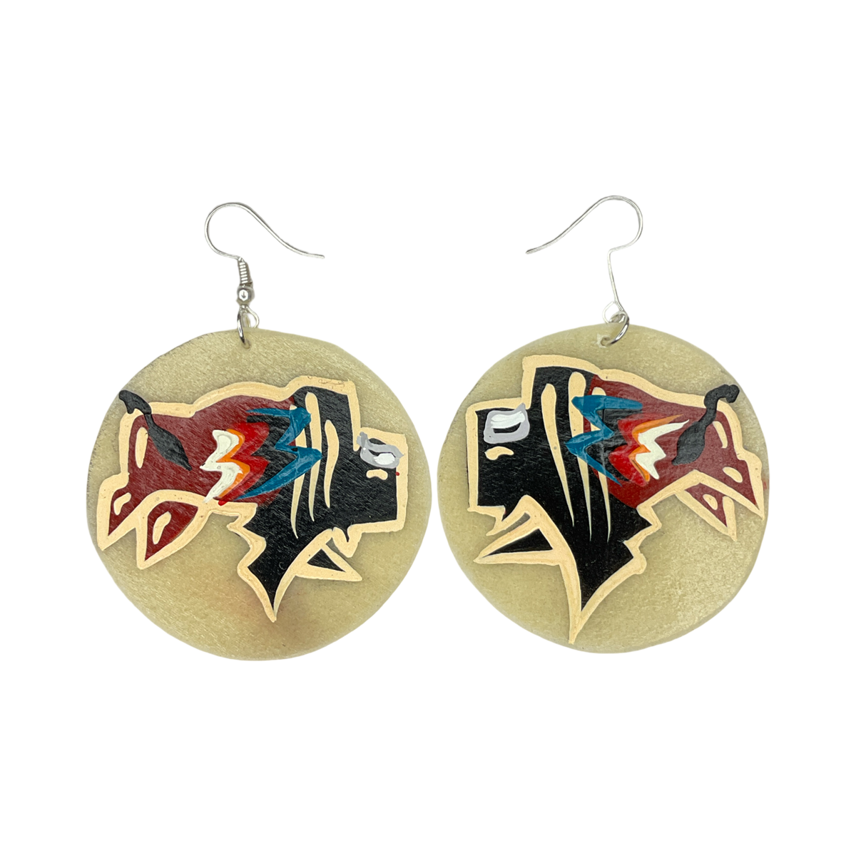 STB Buffalo Parfleche Earrings