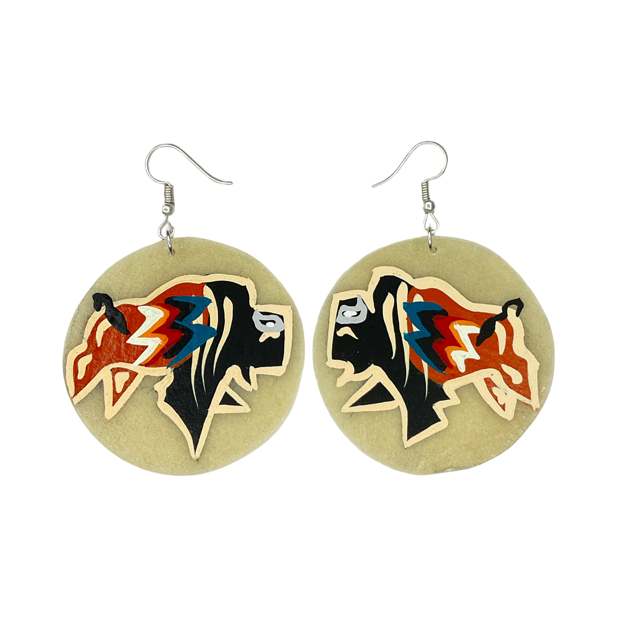 STB Buffalo Parfleche Earrings