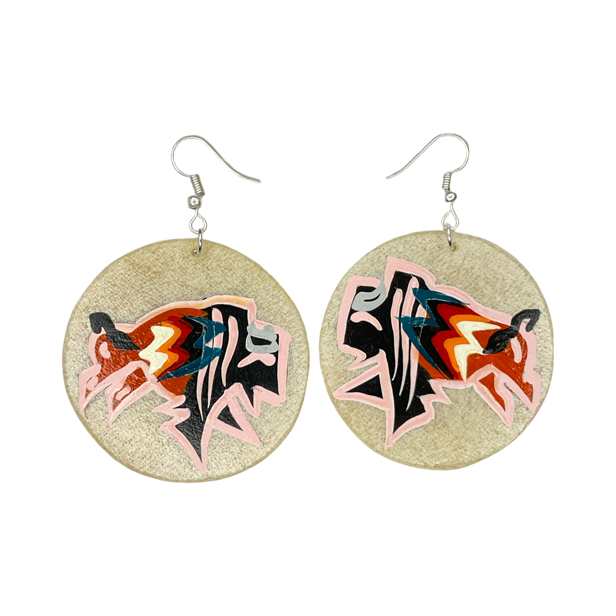 STB Buffalo Parfleche Earrings