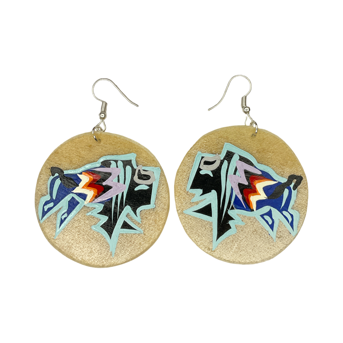STB Buffalo Parfleche Earrings