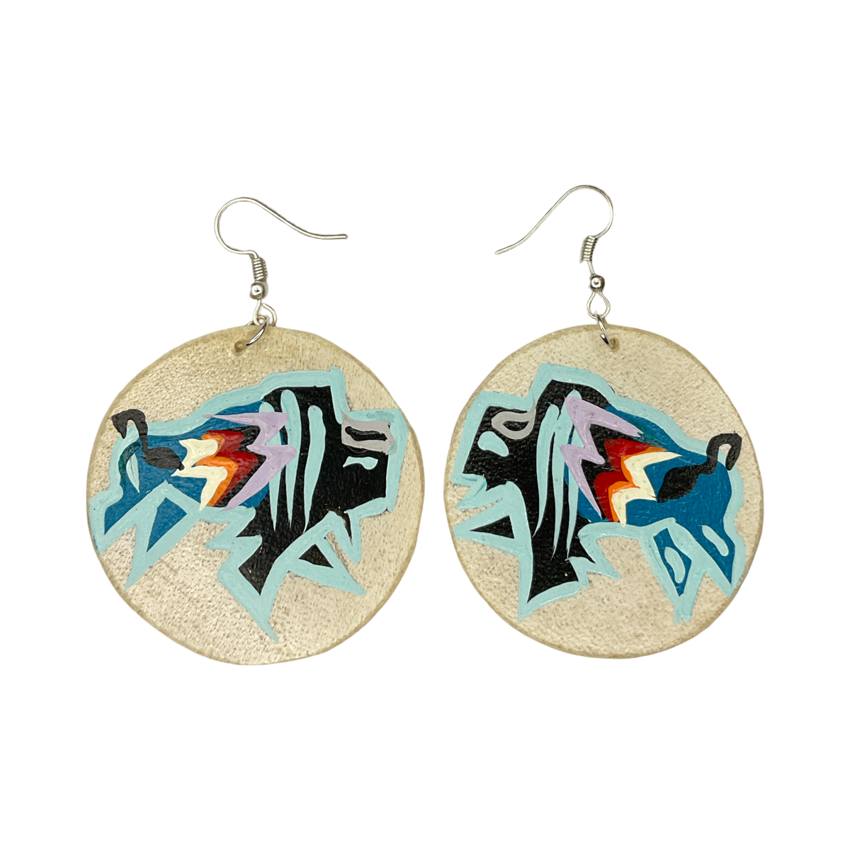 STB Buffalo Parfleche Earrings