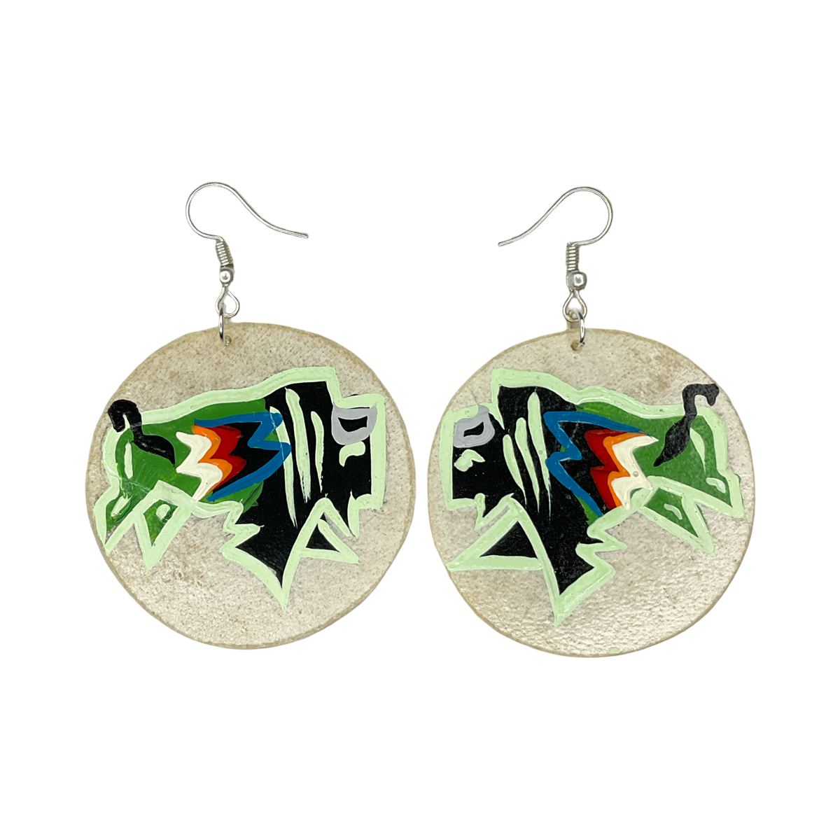 STB Buffalo Parfleche Earrings