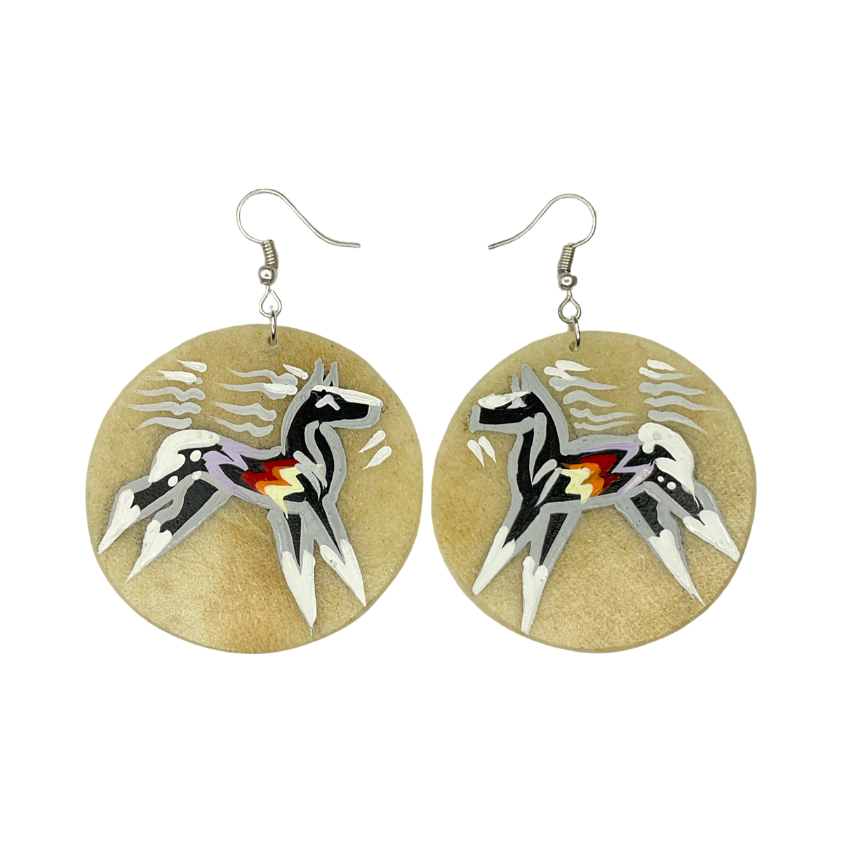 STB Horse Parfleche Earrings