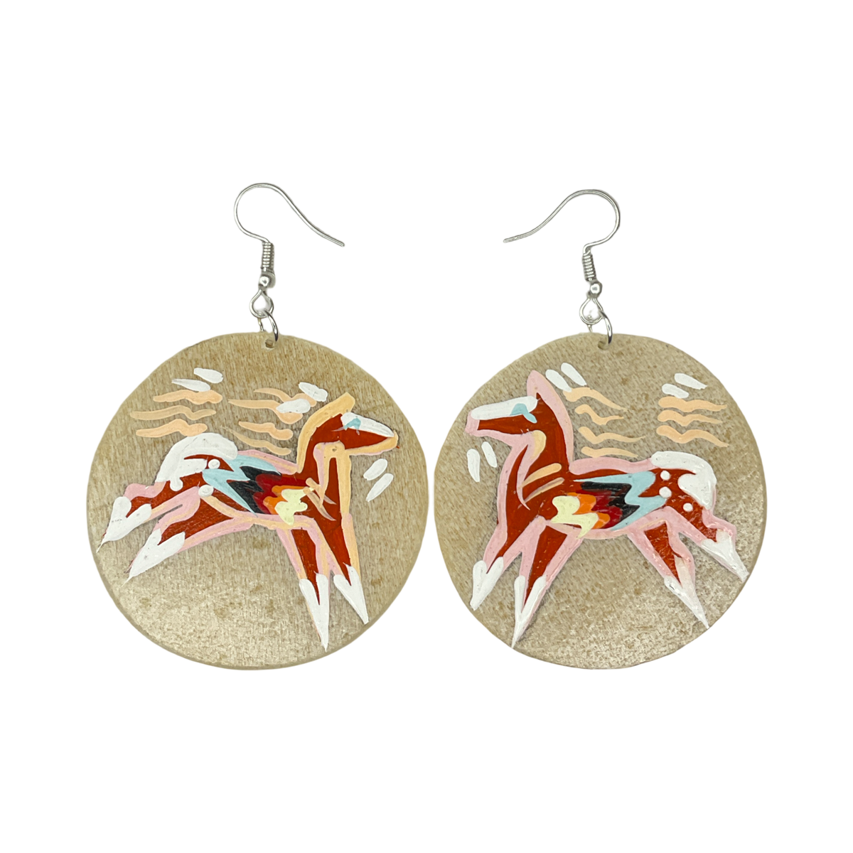 STB Horse Parfleche Earrings