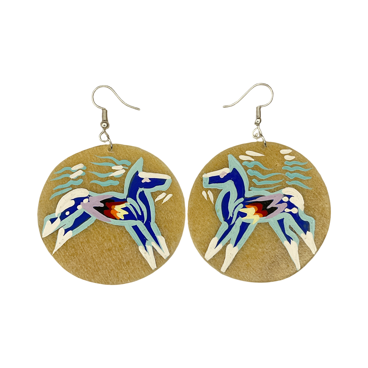 STB Horse Parfleche Earrings