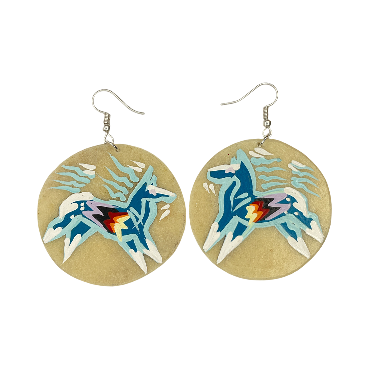 STB Horse Parfleche Earrings