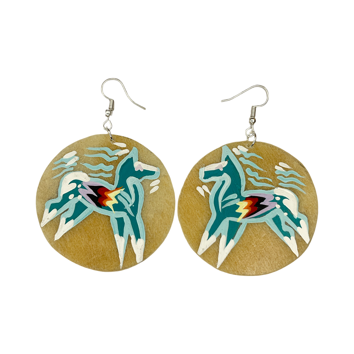 STB Horse Parfleche Earrings