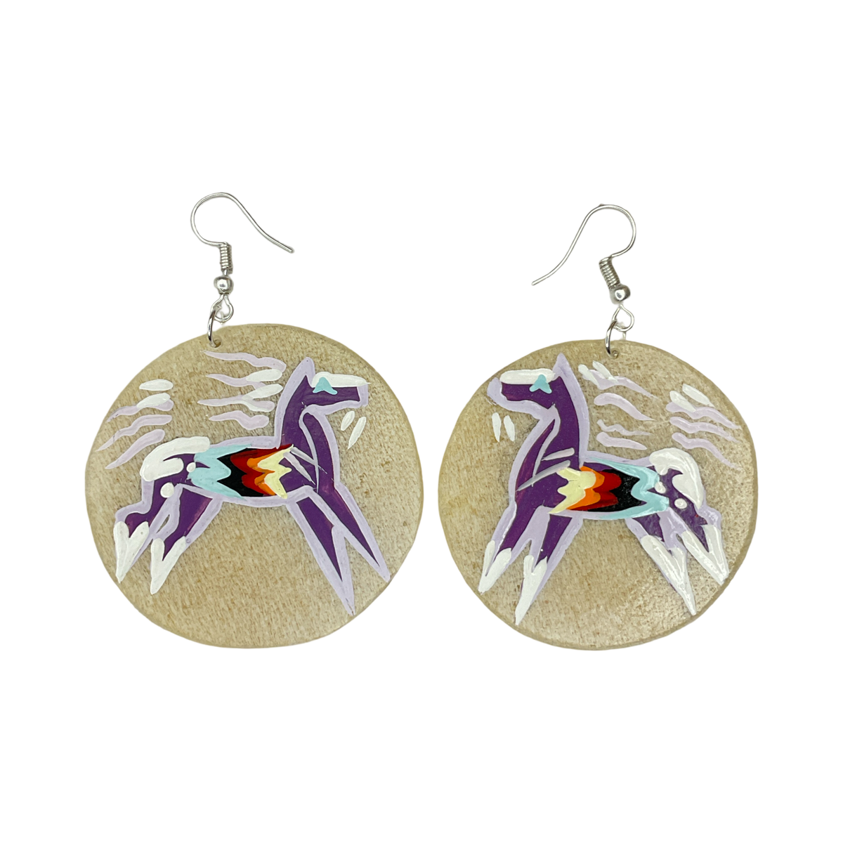 STB Horse Parfleche Earrings