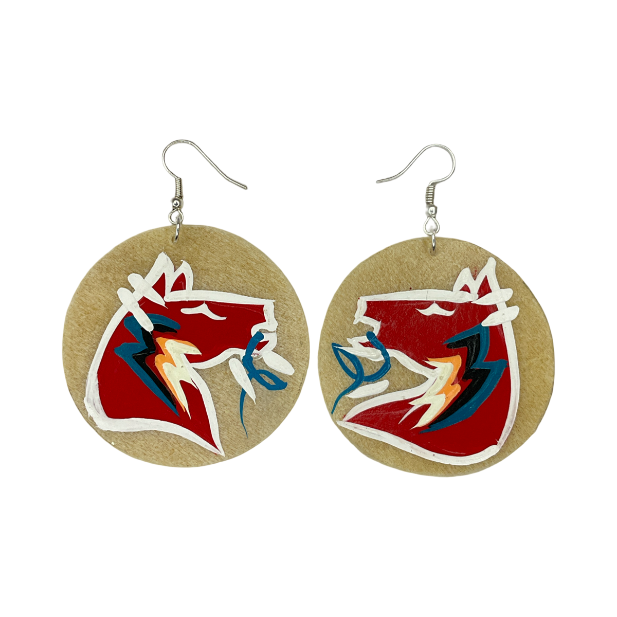 STB Horse Head Parfleche Earrings