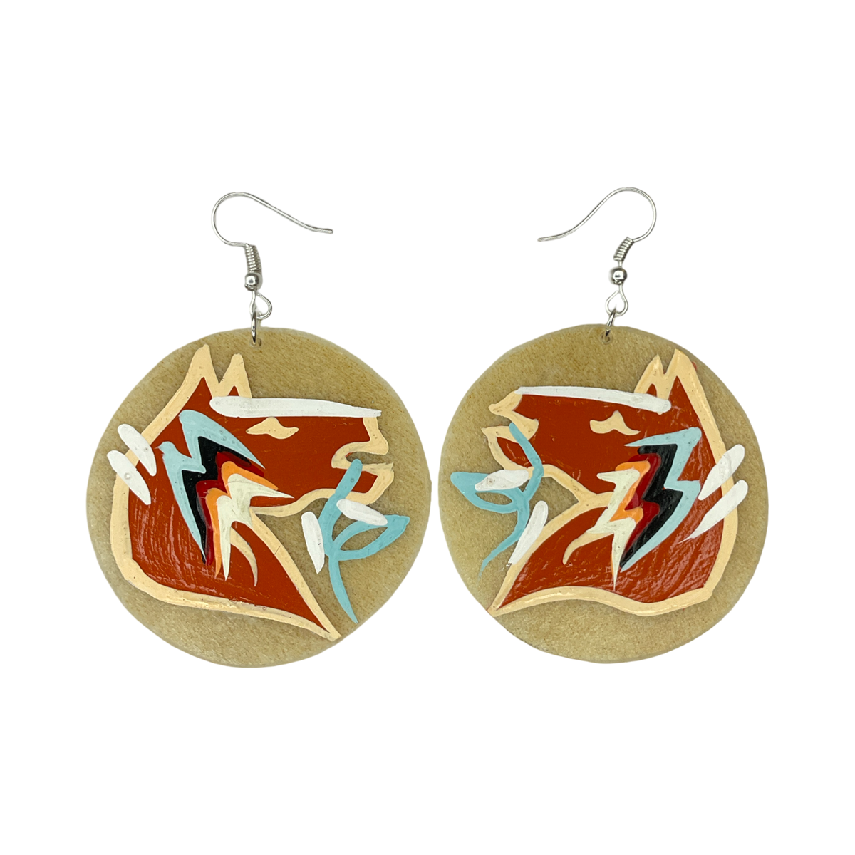 STB Horse Head Parfleche Earrings
