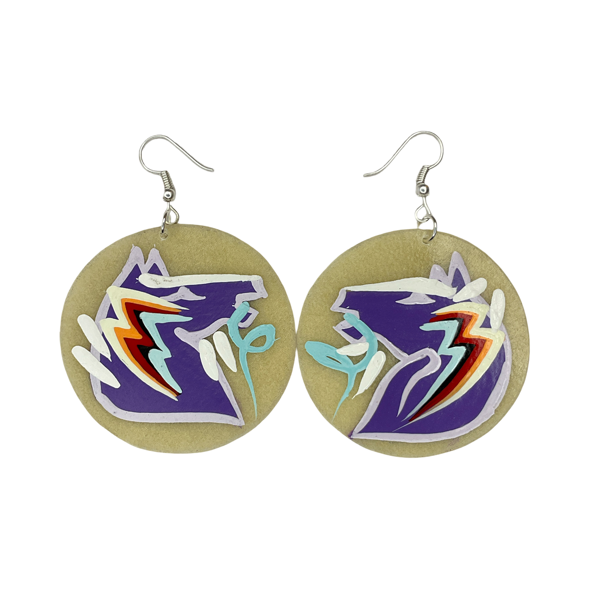 STB Horse Head Parfleche Earrings