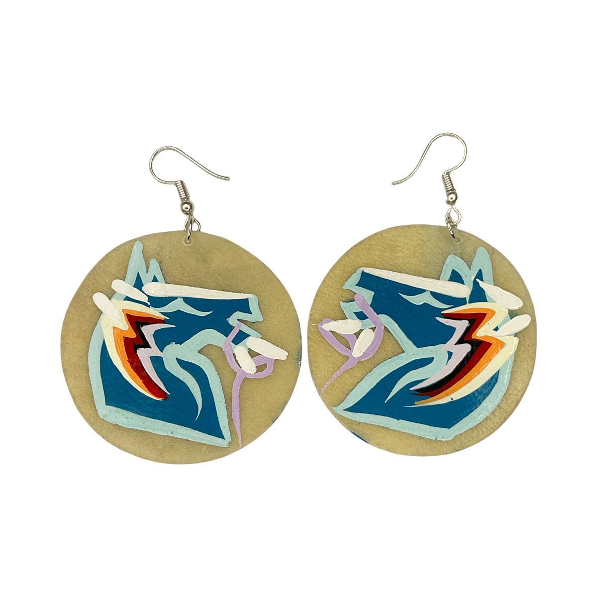 STB Horse Head Parfleche Earrings