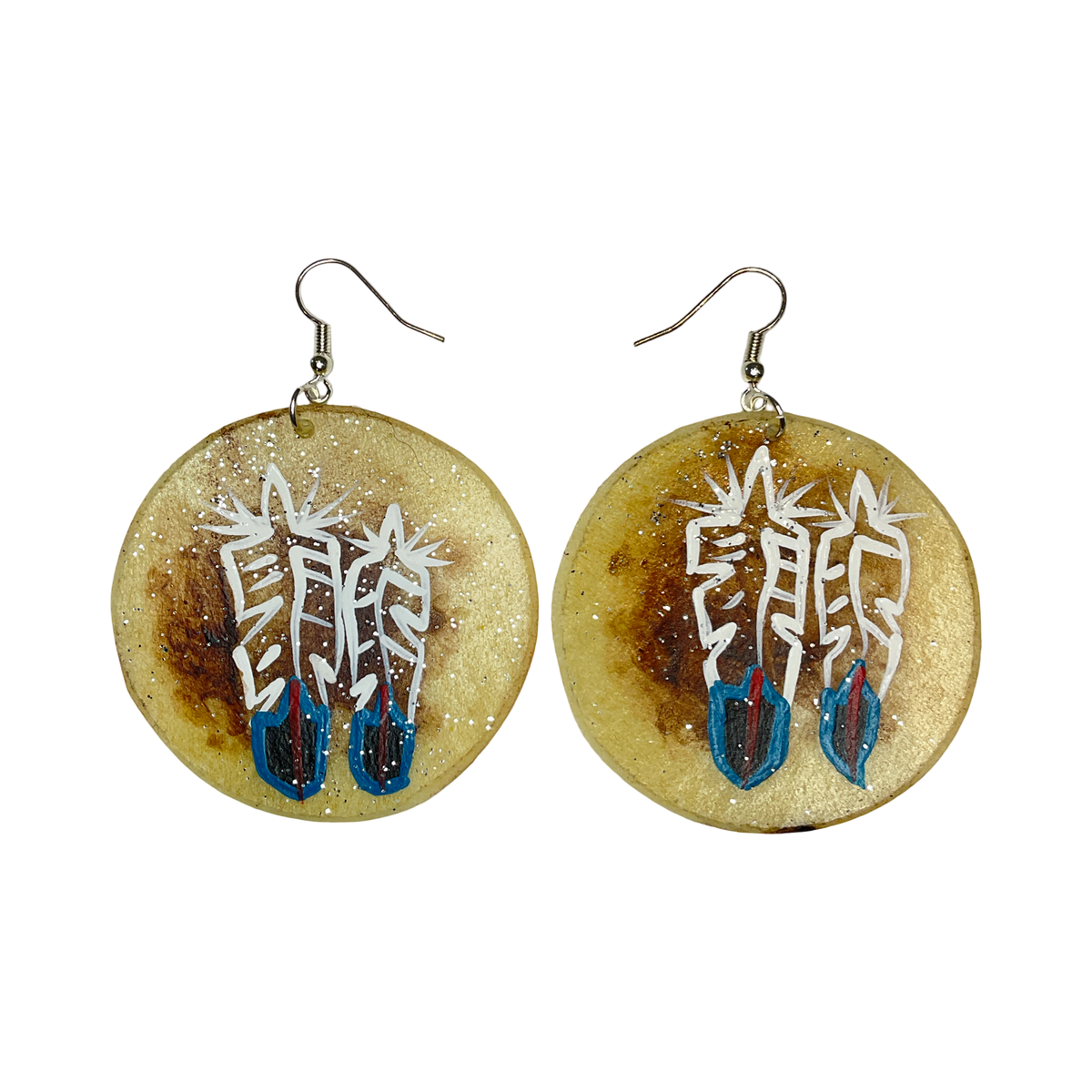 STB Feather Parfleche Earrings