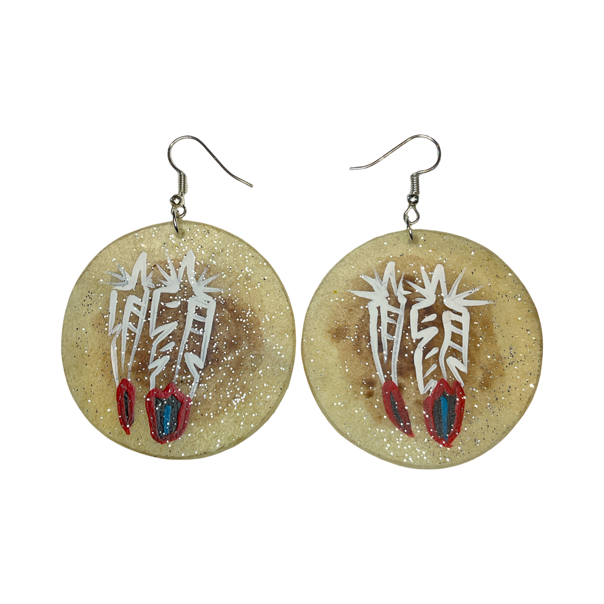 STB Feather Parfleche Earrings
