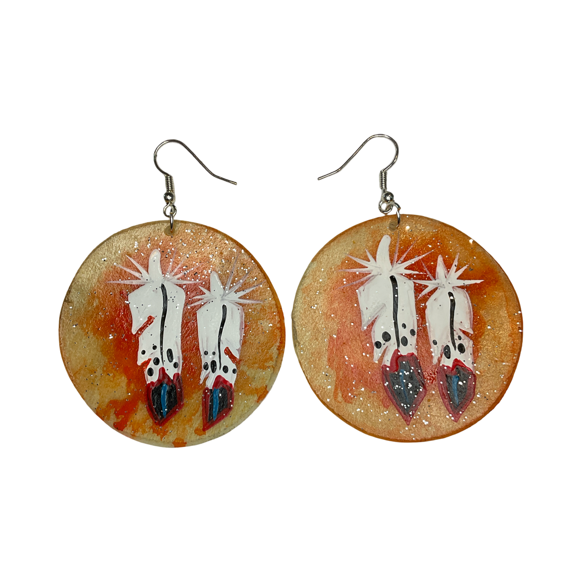 STB Feather Parfleche Earrings