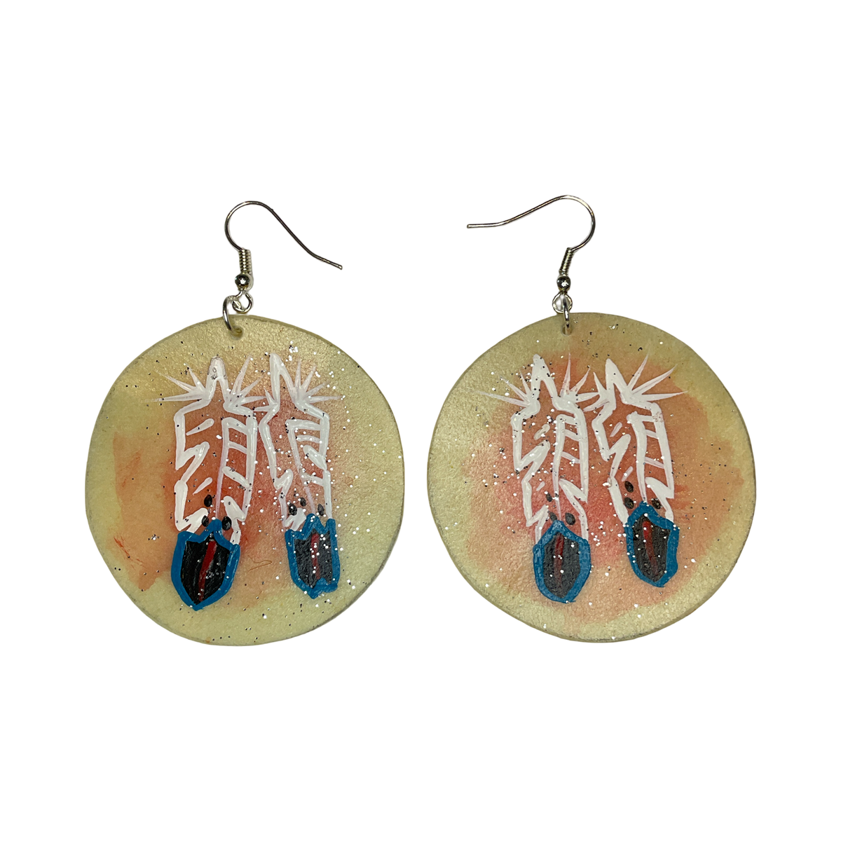 STB Feather Parfleche Earrings