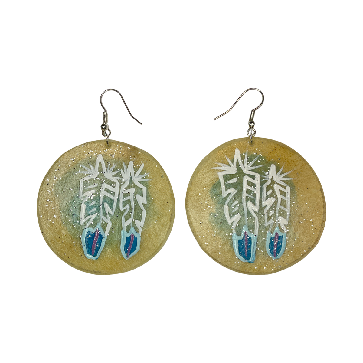STB Feather Parfleche Earrings