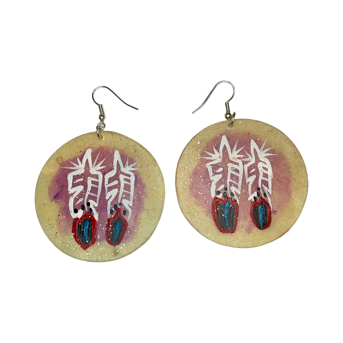 STB Feather Parfleche Earrings