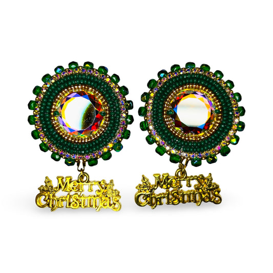 BBB Beaded Christmas Earrings