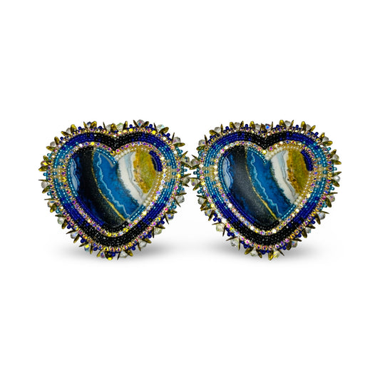 BBB Beaded Heart Earrings