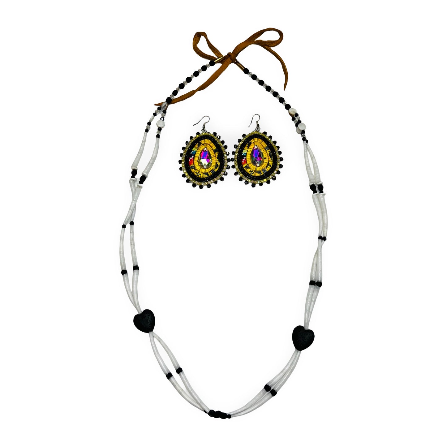 SG Quill Earring & Dentalium Necklace Set
