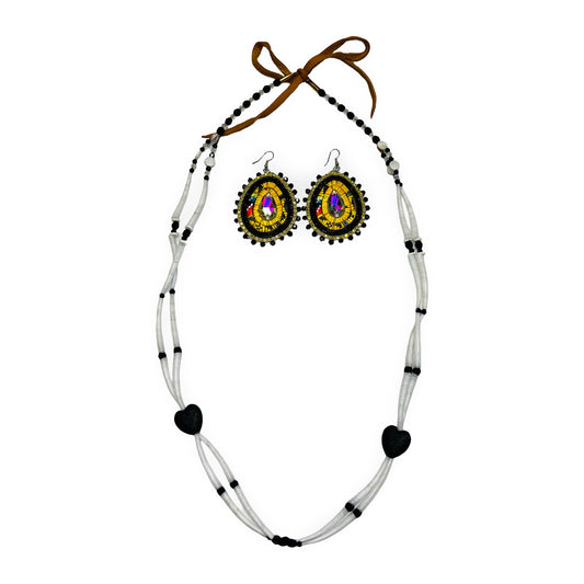 SG Quill Earring & Dentalium Necklace Set