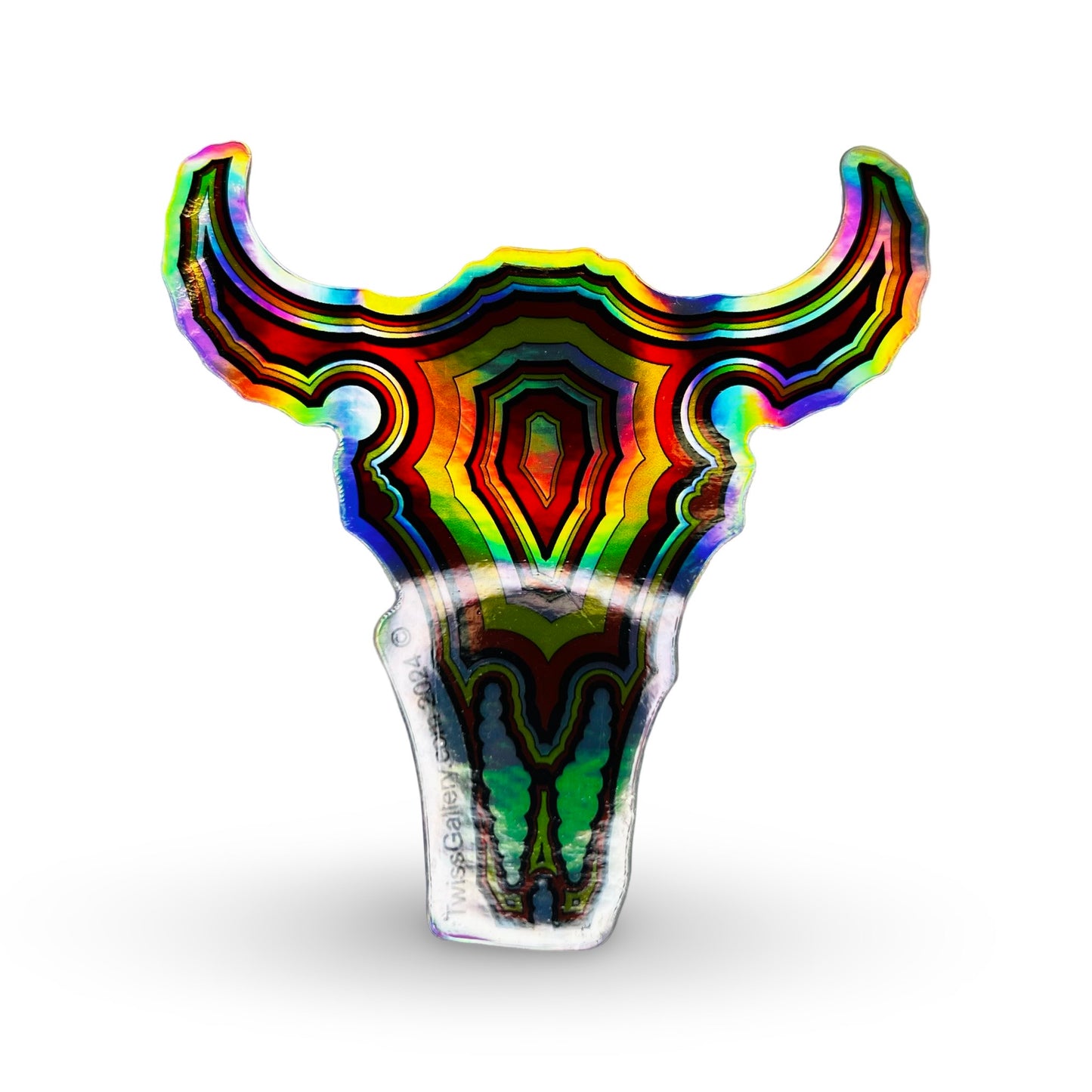 DT Holo Buffalo Skull Sticker