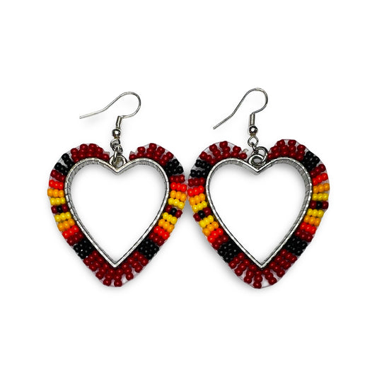 DYH Beaded Heart Earrings