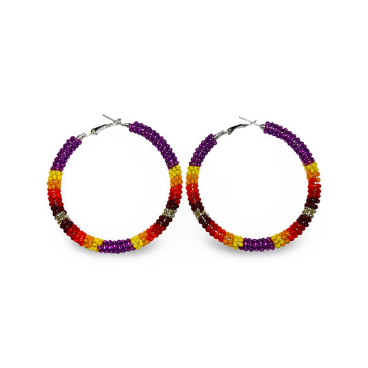 MH Beaded Hoop Earrings