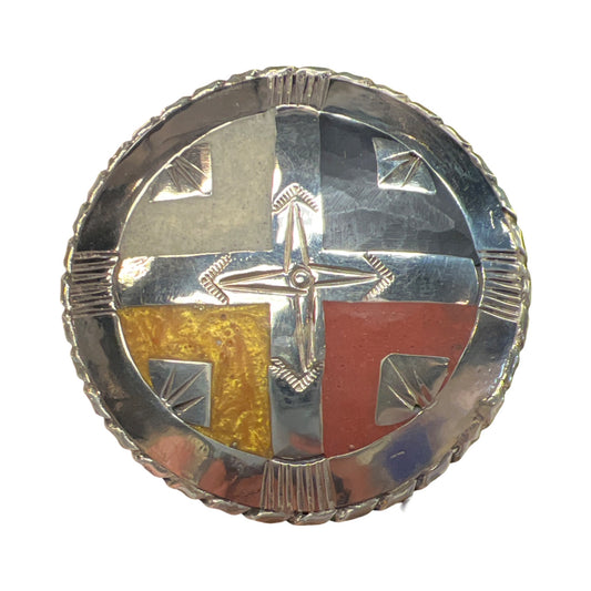 MZ Round Morning Star Belt Buckle