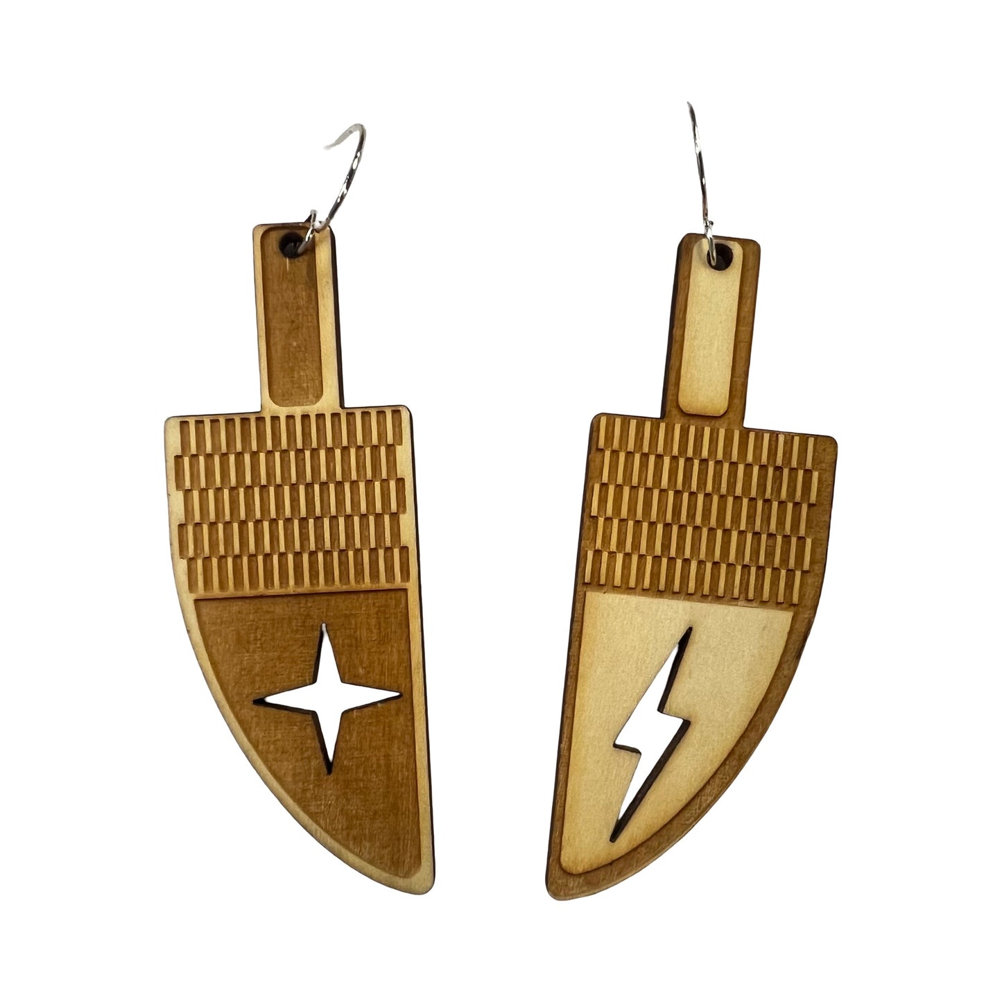 MP Wood Earrings w/ Mismatch Design