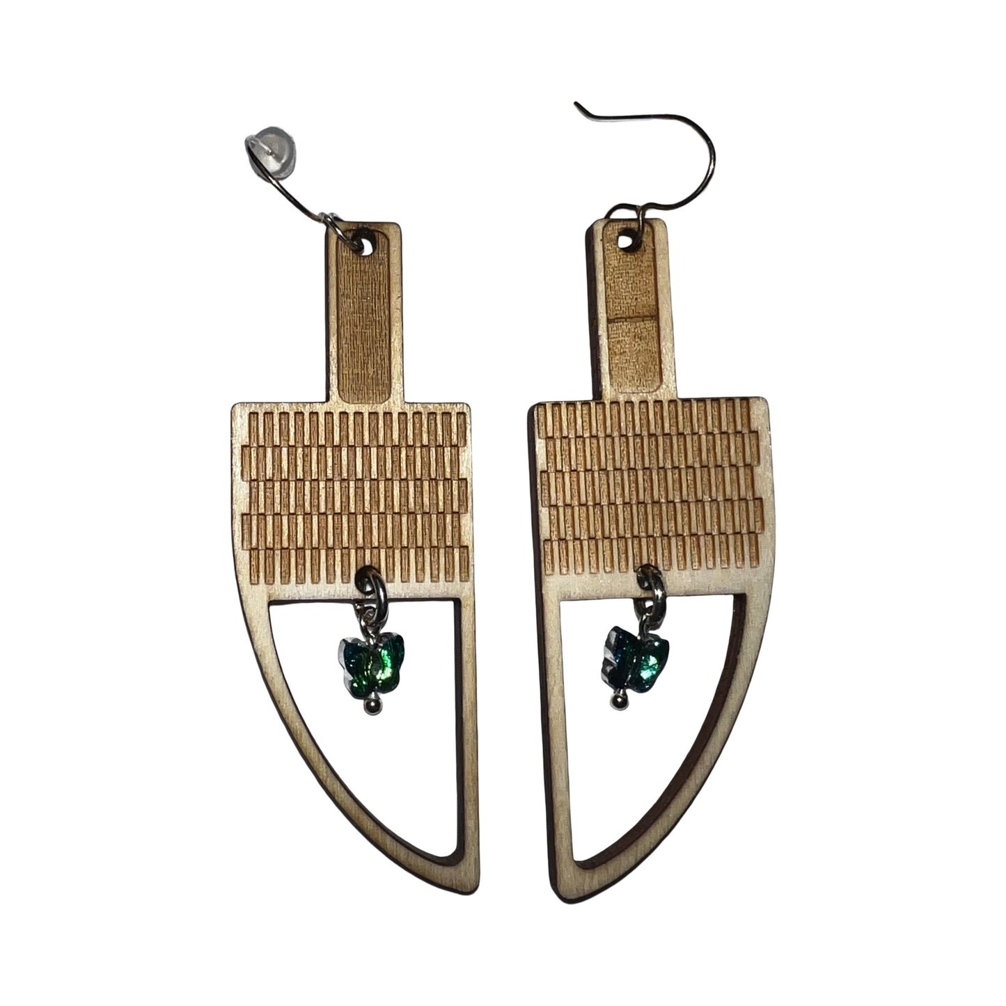 MP Wood Earrings w/ Gem