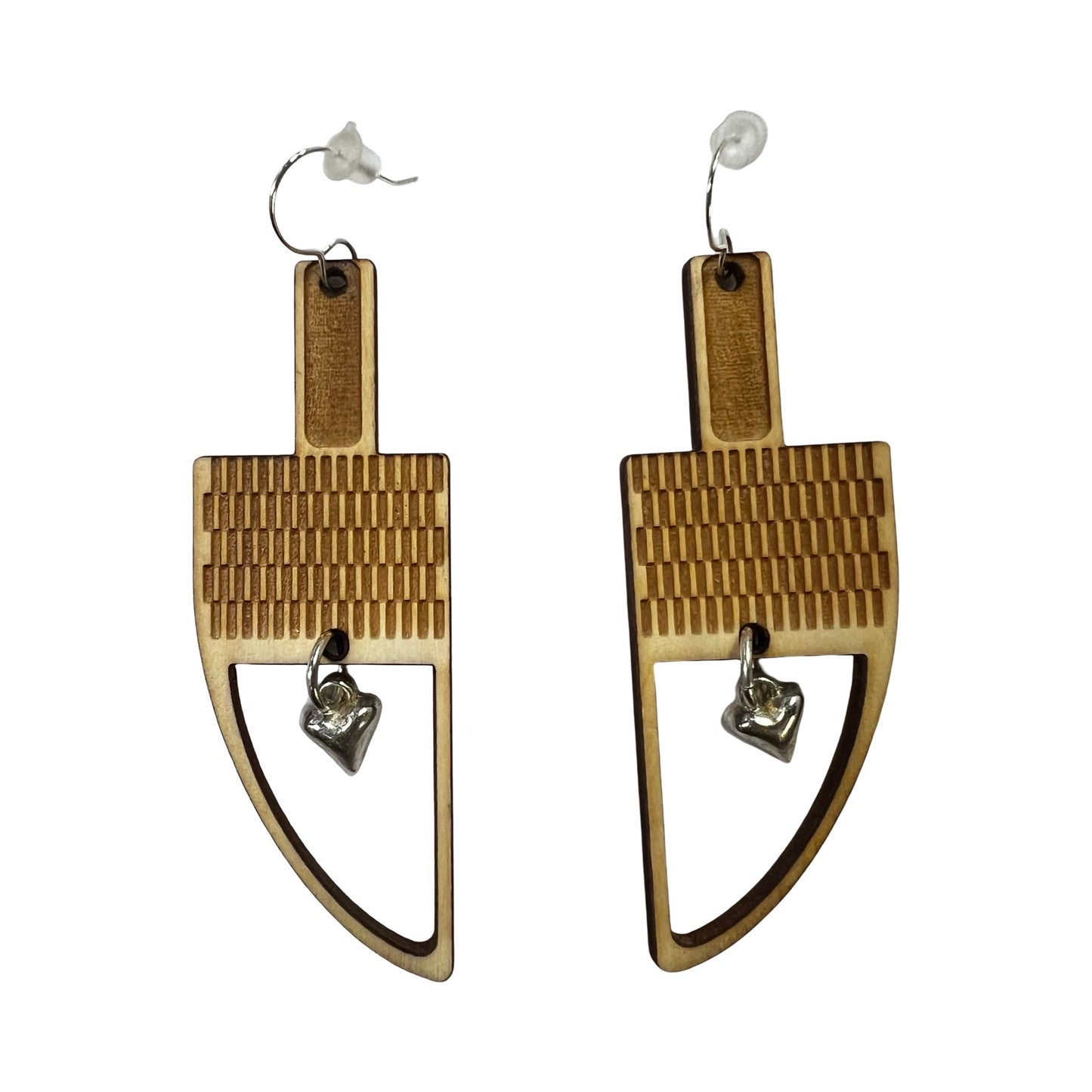 MP Wood Earrings w/ Gem