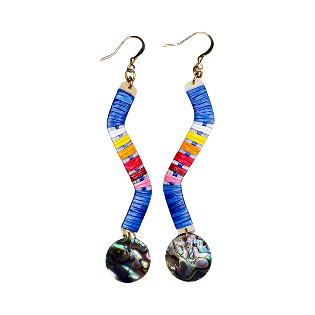 ARC Single Wave Charm Quill Earrings