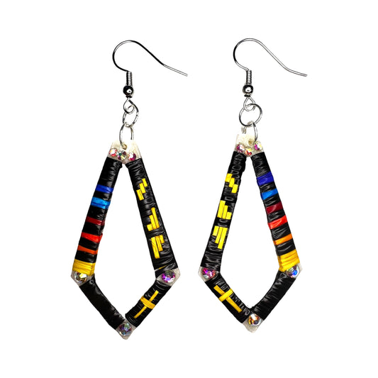 RG Long Diamond Quill Earrings