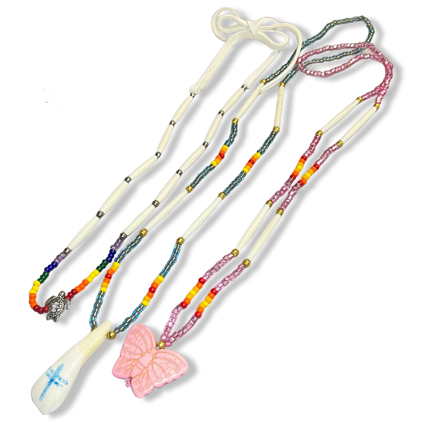 IREH Bead and Pipe Bone Necklaces