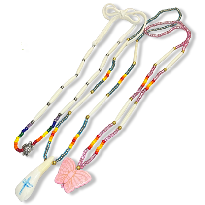 IREH Bead and Pipe Bone Necklaces