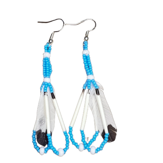 EL Feather Drop Earrings
