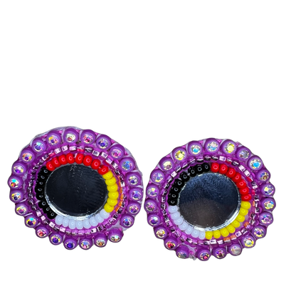 WR Bead & Mirror Earrings