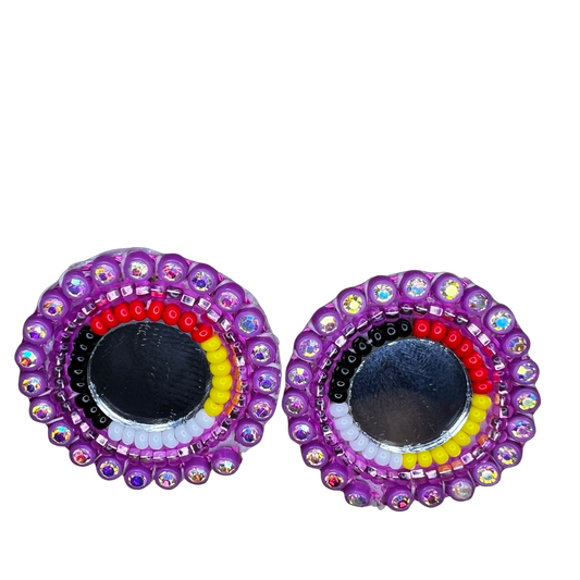 WR Bead & Mirror Earrings