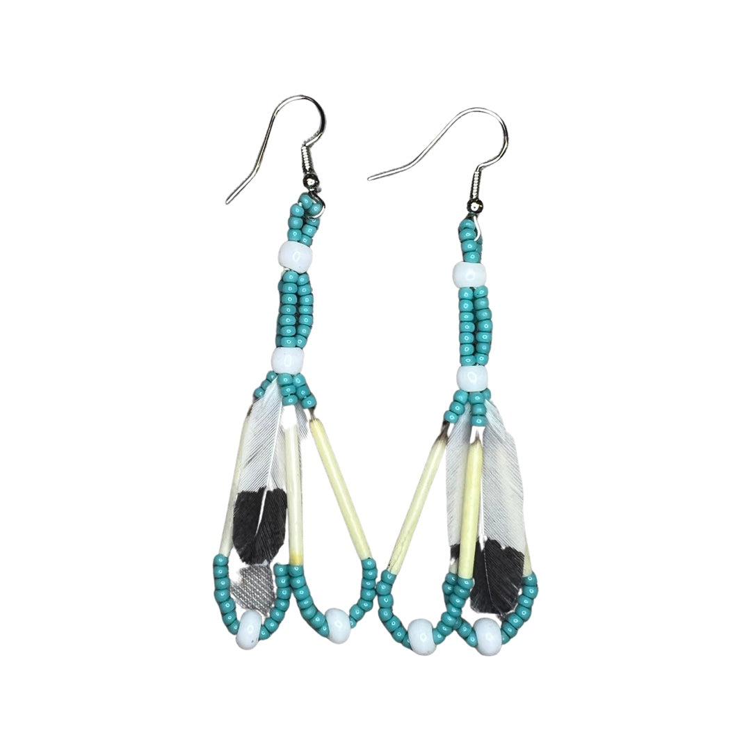 EL Feather Drop Earrings