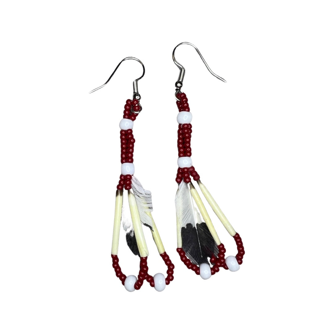 EL Feather Drop Earrings