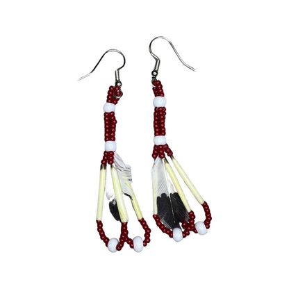 EL Feather Drop Earrings