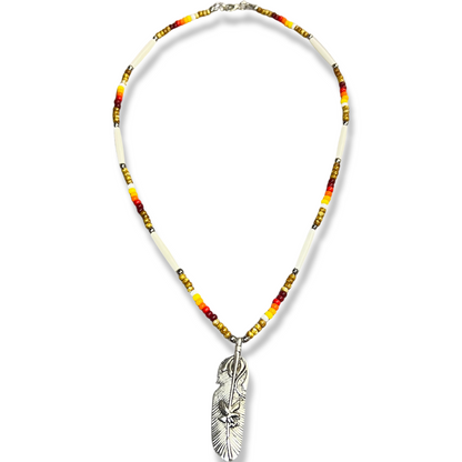CP Feather and Bead Necklaces